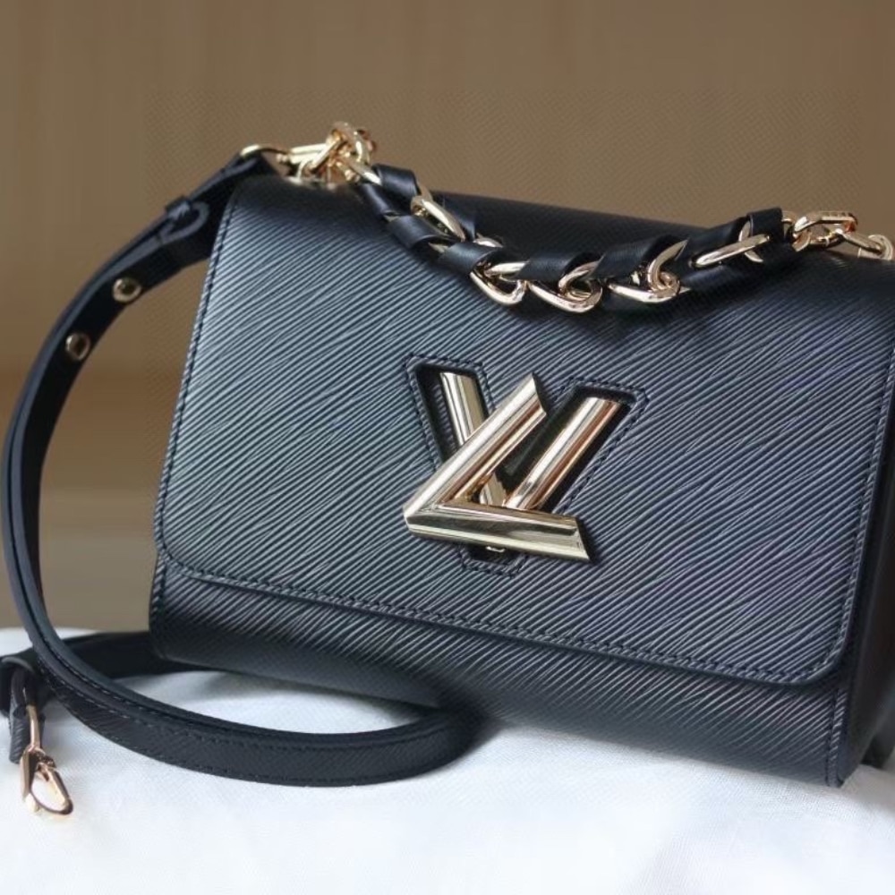 Louis Vuitton Lv Twist MM Handbag Black 23Cm - Image 2