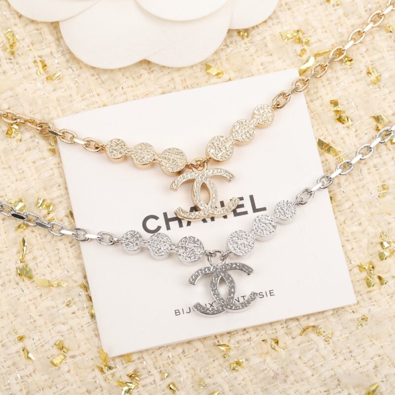 Alternative view of Chanel Cc Silver Metal Necklace
