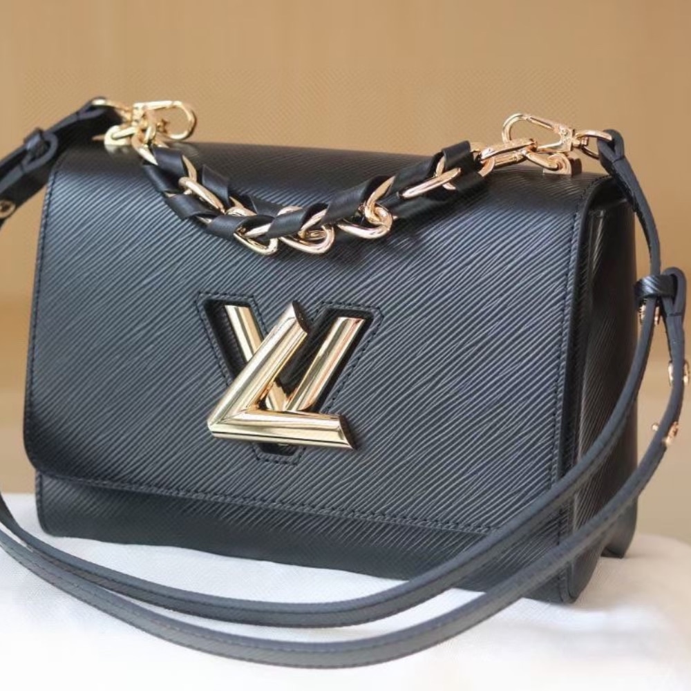 Louis Vuitton Lv Twist MM Handbag Black 23Cm - Image 3