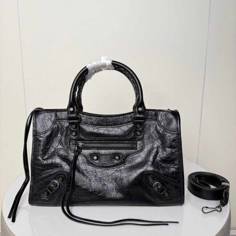 Alternative view of Balenciaga Le City Bag Small Arena Brass Hardware In Black 30cm 8114422ABEK1000