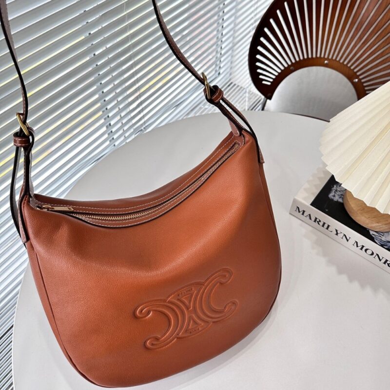 Alternative view of Celine Small Heloise Bag In Supple Brown 22Cm 117253Flh 04Lu