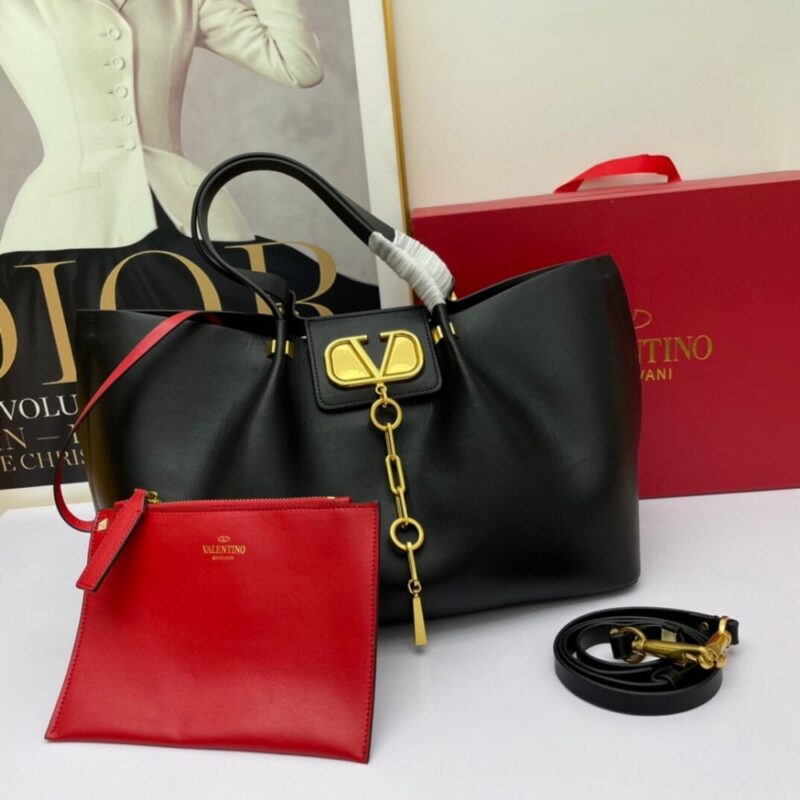 Alternative view of Valentino Garavani Large Vlogo Escape Shopper Tote Black 41Cm