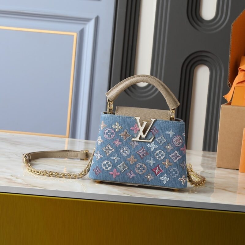 Alternative view of Louis Vuitton Capucines Mini Denim Blue 21Cm M12947