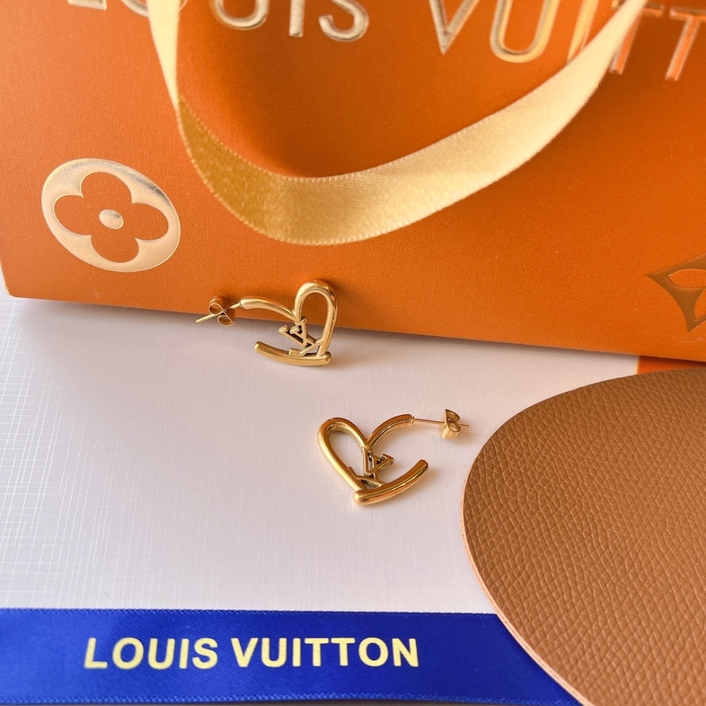 GIFT SET: LOUIS VUITTON CAPUCINES BAG SCARLET RED And FALL IN LOVE EARRINGS - Image 3