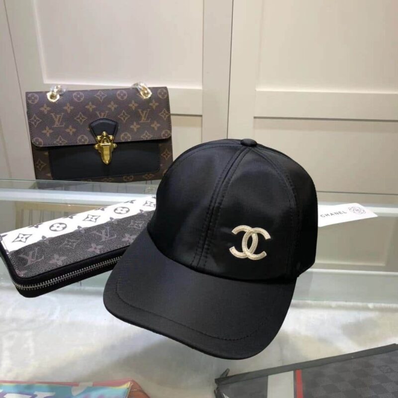 Alternative view of Chanel Cc Embroidery Baseball Cap Black