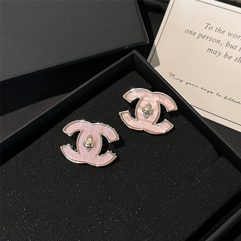 Alternative view of Chanel Stud Earrings Pink Gold Abg299 B21878 U3494