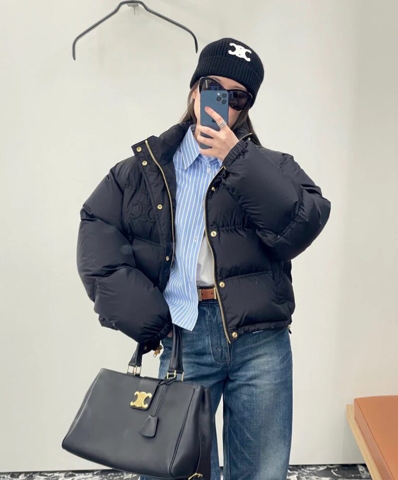 Alternative view of Celine Medium Appoline Bag In Supple Calfskin Black 37Cm 114963Fk6 38No