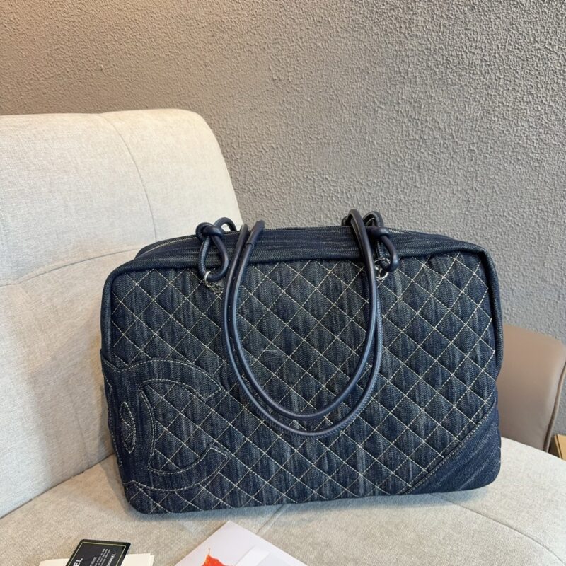 Alternative view of Chanel Denim Duffle Bag Blue Denim 40Cm