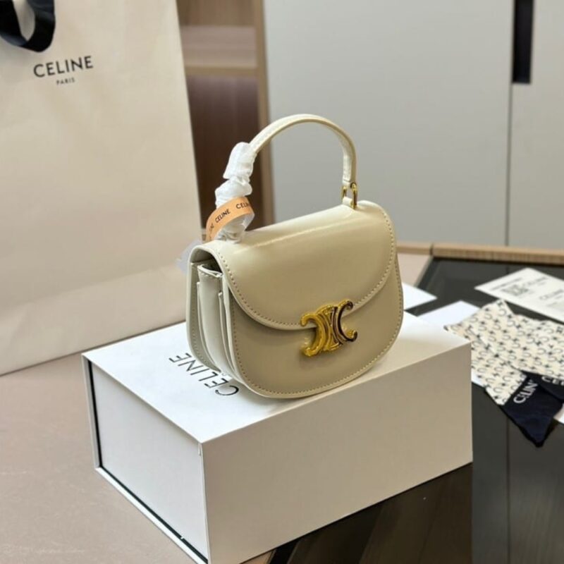 Alternative view of Celine Mini Besace Clea In Shiny Nude 15Cm 10L063Etz 03Nd