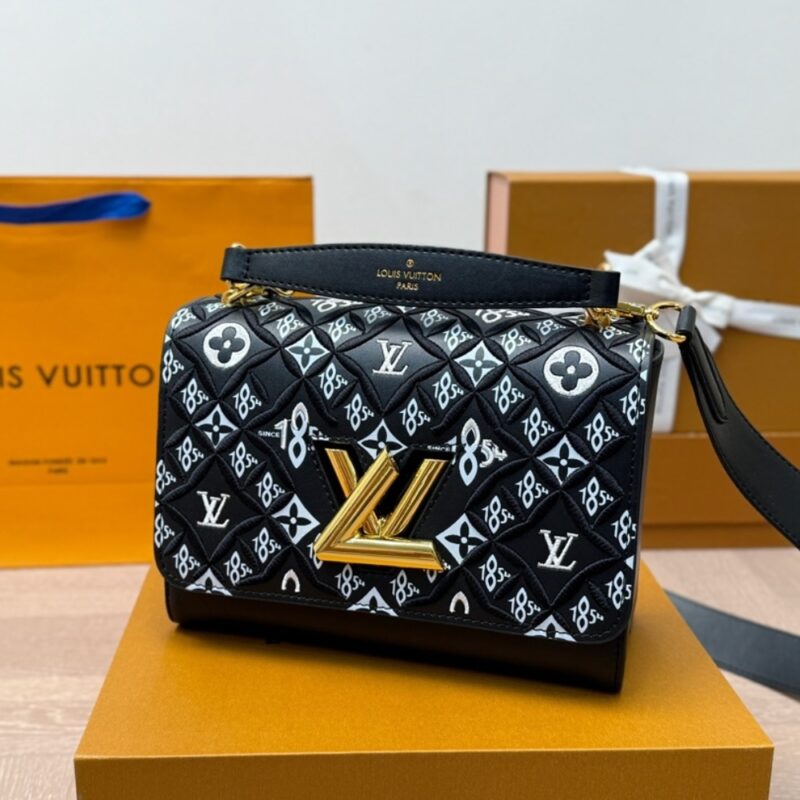 Alternative view of Louis Vuitton Twist MM Monogram Jacquard Black 23Cm