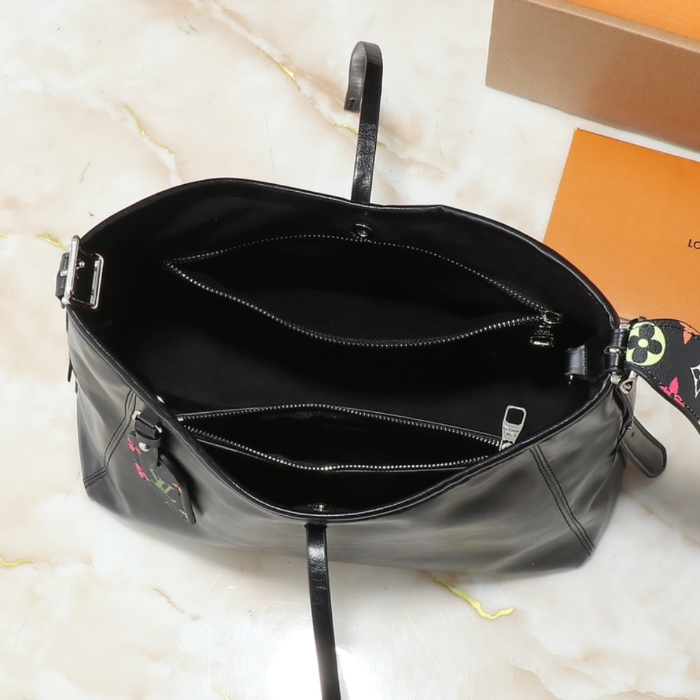 Louis Vuitton X Takashi Murakami Carryall Vibe MM Black 29Cm M13105 - Image 5