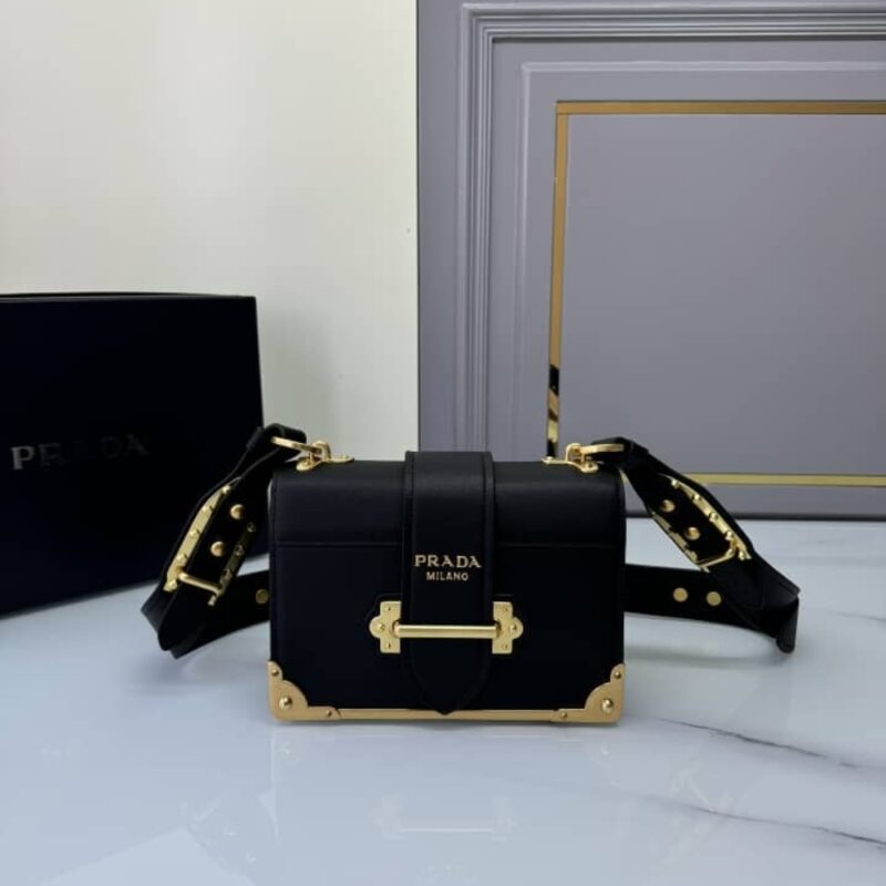 Alternative view of [Super Vip 1:1] Prada Cahier Shoulder Bag Black 19Cm
