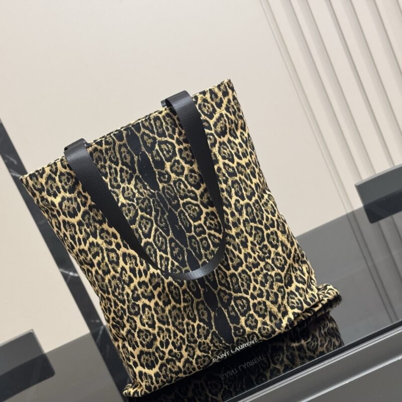 Alternative view of Saint Laurent Leopard Print Tote Bag 46Cm