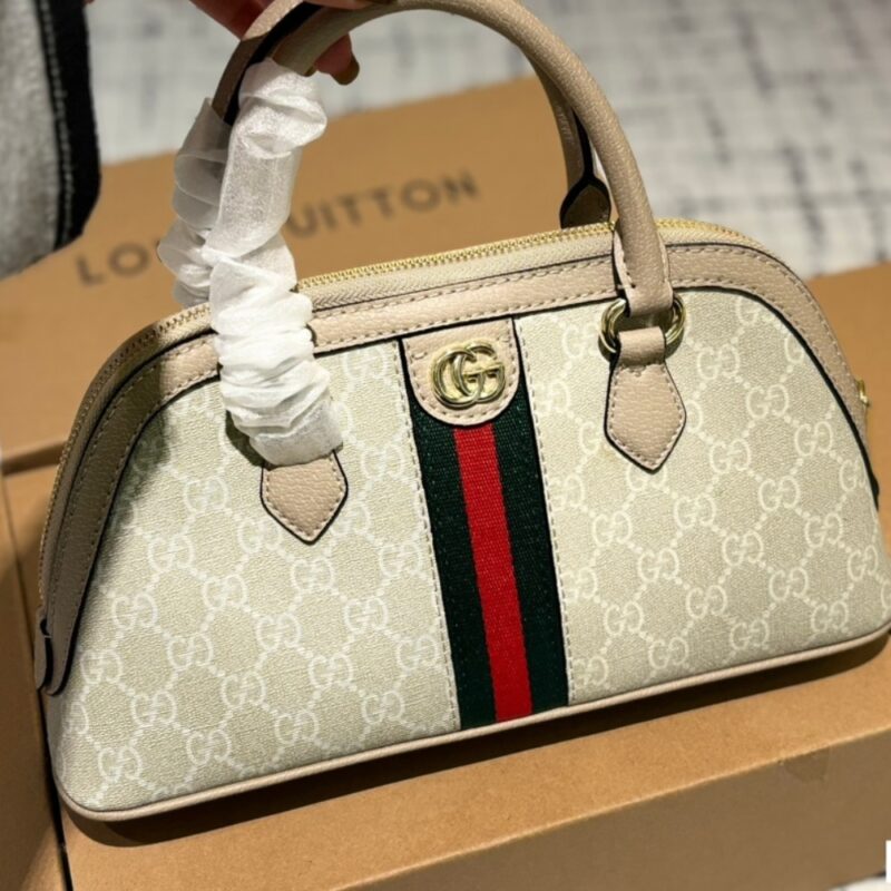 Alternative view of Gucci Ophidia Small Top Handle Bag Beige And White 30Cm