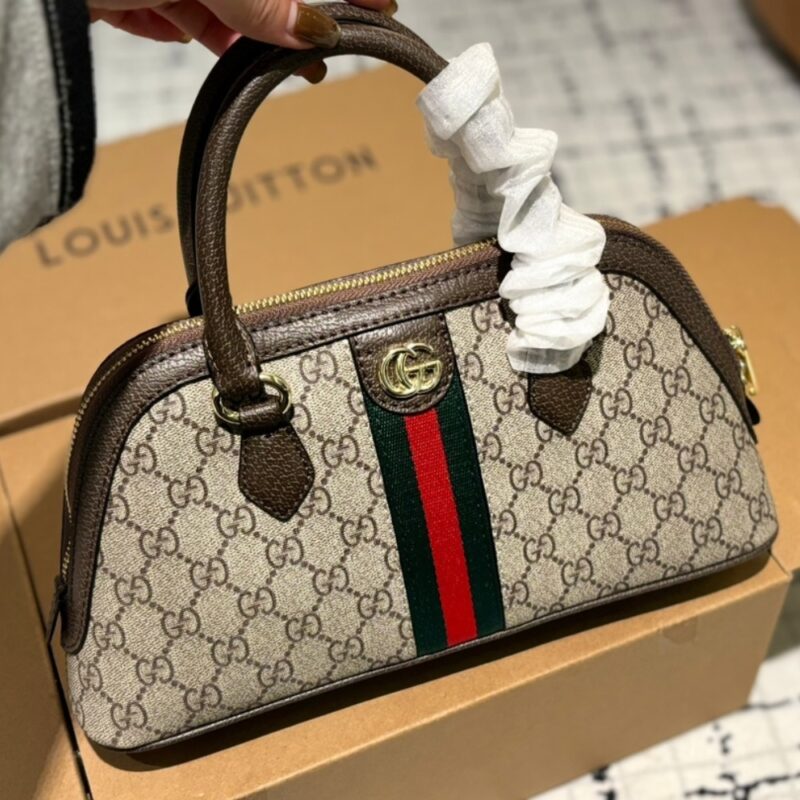 Alternative view of Gucci Ophidia Small Top Handle Bag Beige And Ebony 30Cm