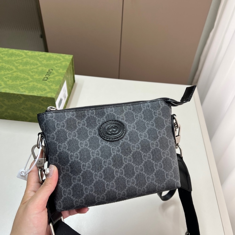 Gucci Messenger Bag With Interlocking G Black 29Cm 723306 92Thn 1000 - Image 2