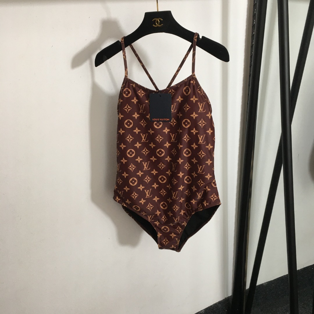 Louis Vuitton One Piece Swimsuit Monogram Brown 1AC6AG - Image 3