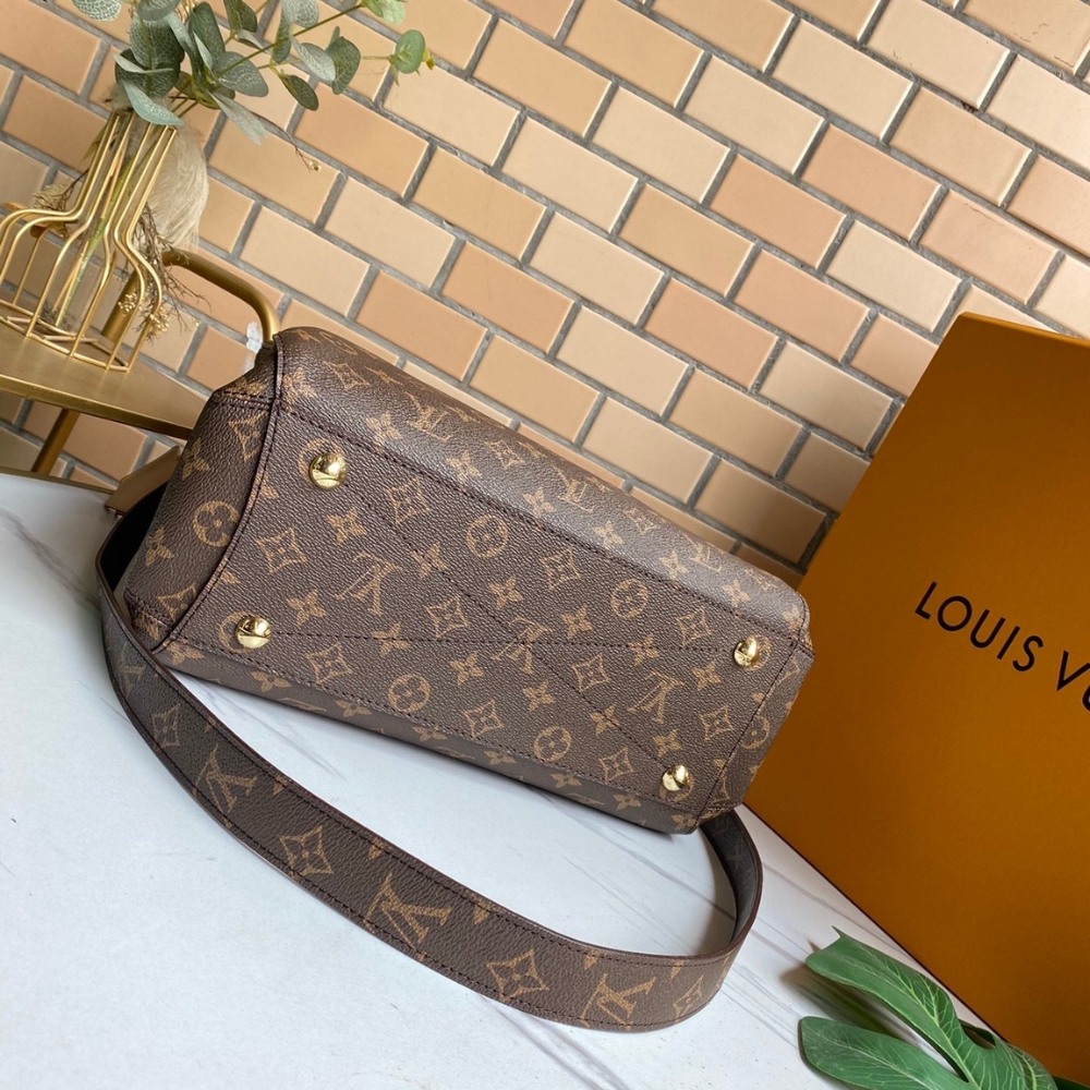 Louis Vuitton Montaigne BB Monogram Coated Canvas Brown 29Cm M41055 - Image 4