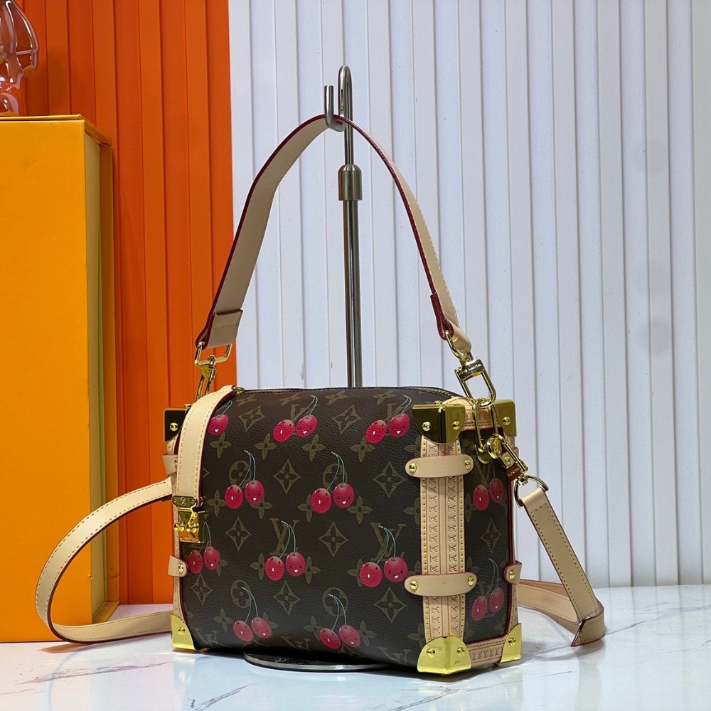 Louis Vuitton X Takashi Murakami Monogram Cerise Side Trunk MM 21Cm Brown M14278 - Image 3