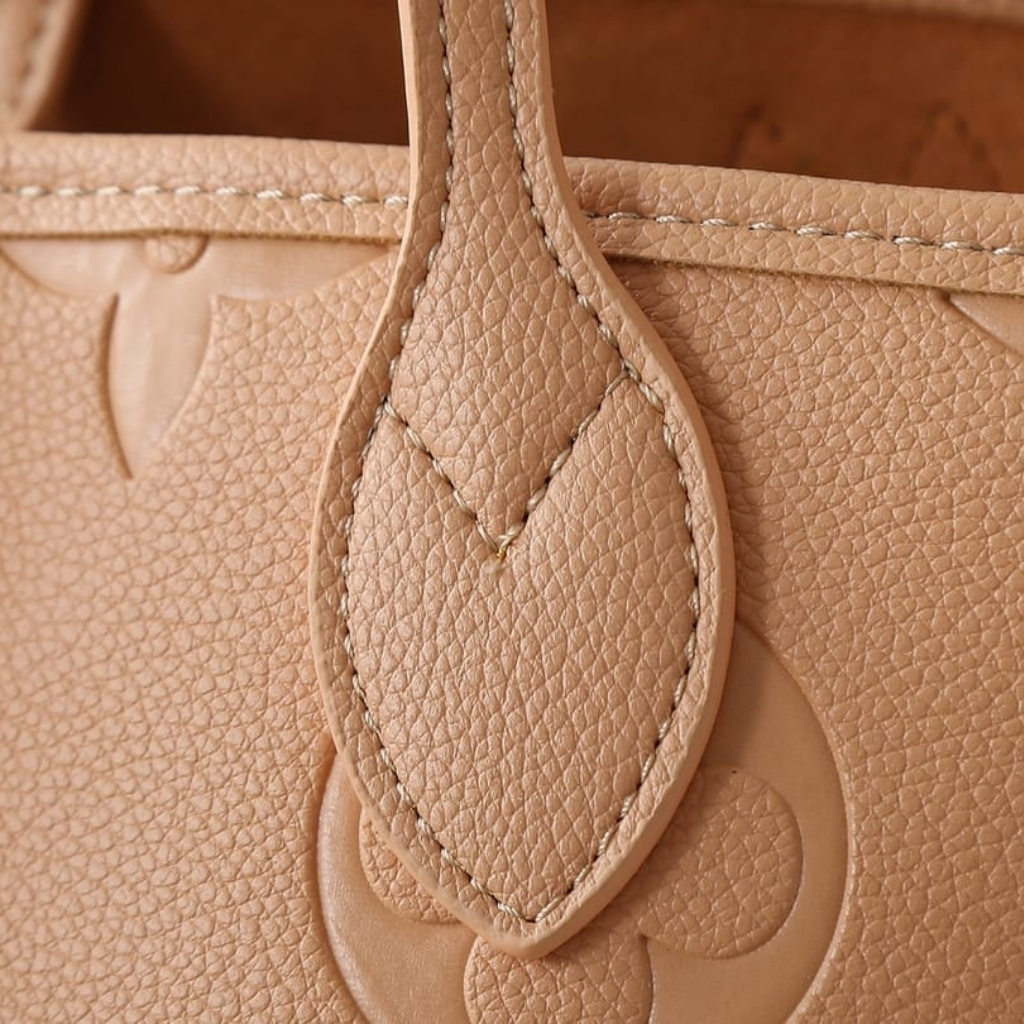 Louis Vuitton Neverfull MM Monogram Empreinte Leather Sand 31Cm M14319 - Image 6