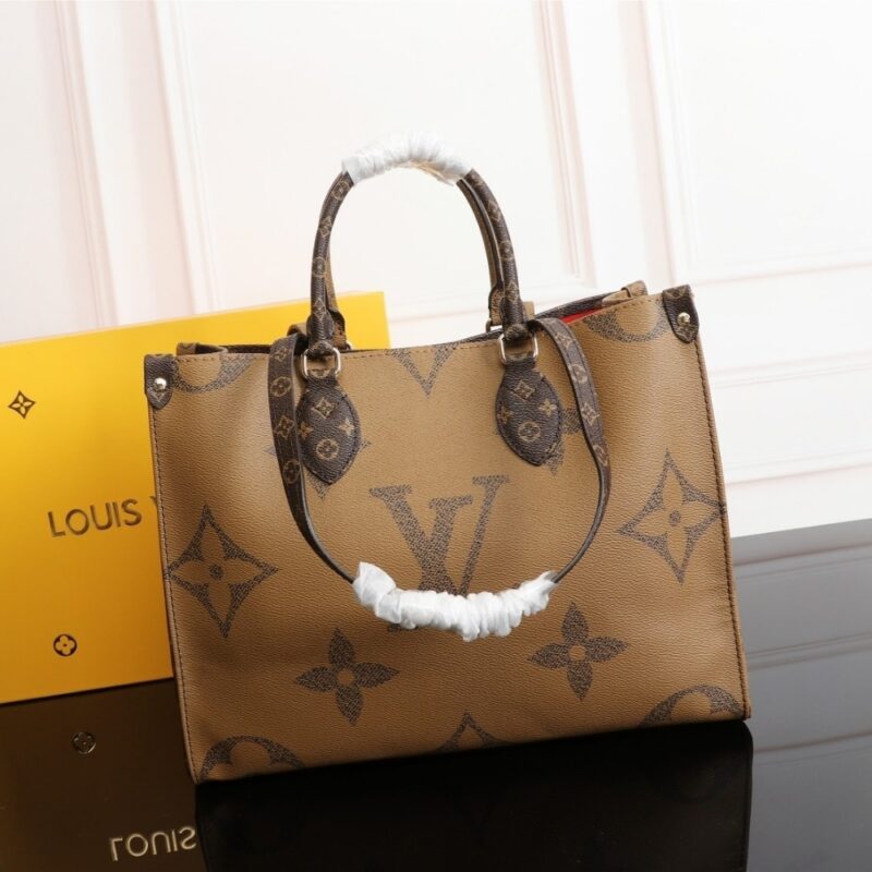 Alternative view of Louis Vuitton Rare Monogram Giant Onthego GM Tote Brown 34Cm