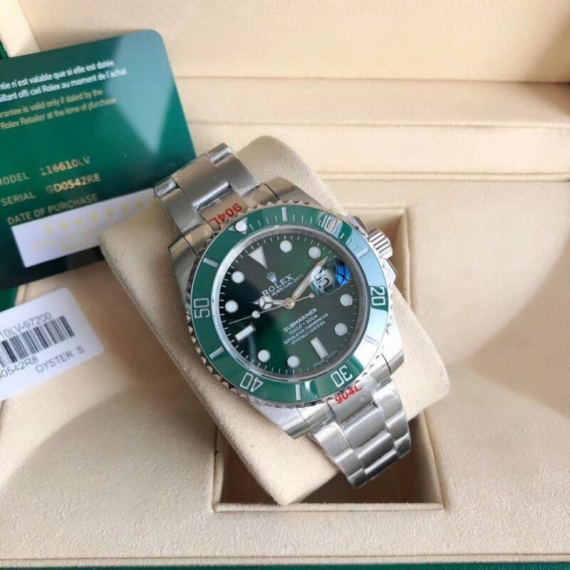 Alternative view of [Super Vip 1:1] Rolex Submariner Silver Green Dial 40Mm 116610Lv 0002