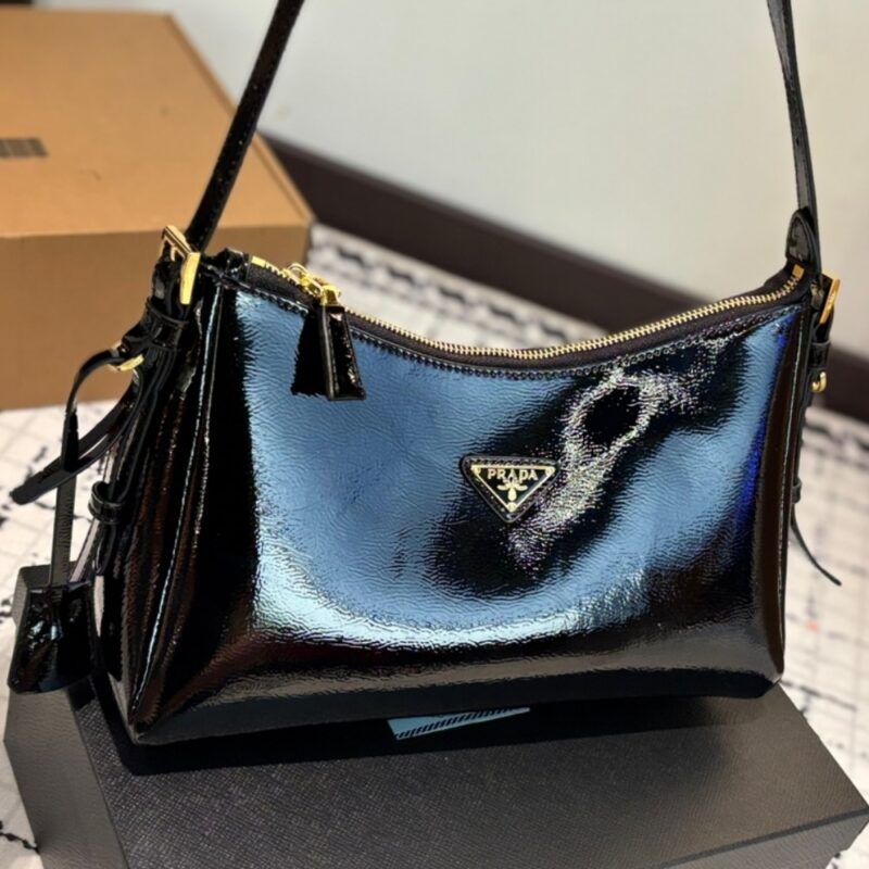 Alternative view of Prada Medium Aimée Shoulder Bag Black 30Cm