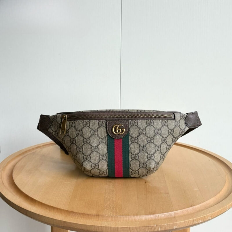 Alternative view of Gucci Ophidia Small Belt Bag Beige And Dark Brown 30Cm ‎‎839106 FAEOF 9745