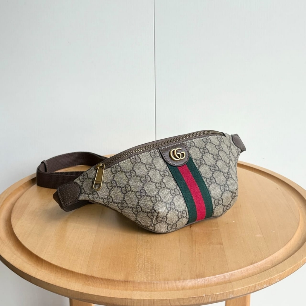 Gucci Ophidia Small Belt Bag Beige And Dark Brown 30Cm 839106 FAEOF 9745 - Image 3