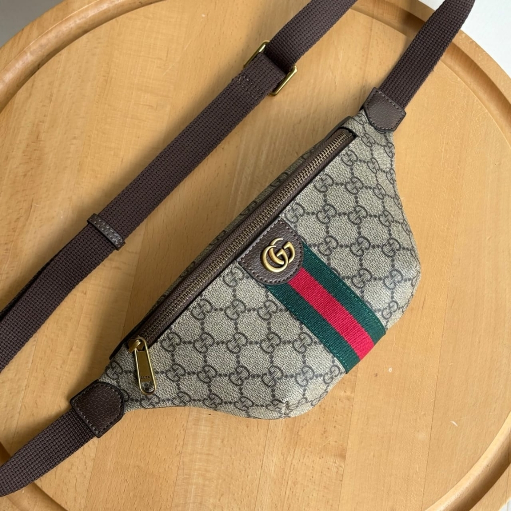 Gucci Ophidia Small Belt Bag Beige And Dark Brown 30Cm 839106 FAEOF 9745 - Image 4