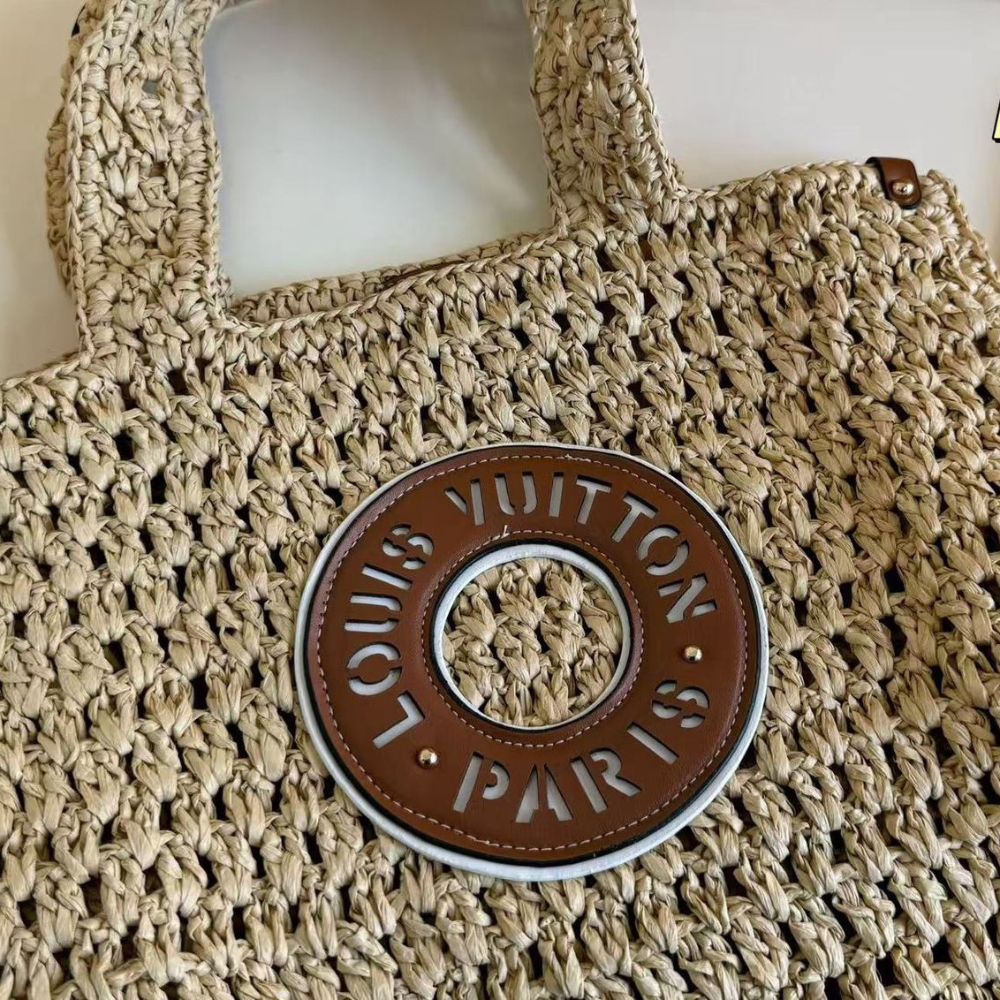 Louis Vuitton Onthego MM Natural Raffia Tan 37Cm M24723 - Image 4