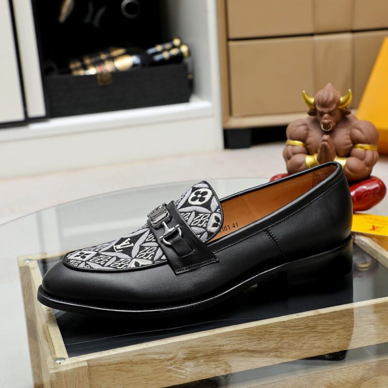 Alternative view of Louis Vuitton Souliers Club Loafers Monogram Since 1854 Black