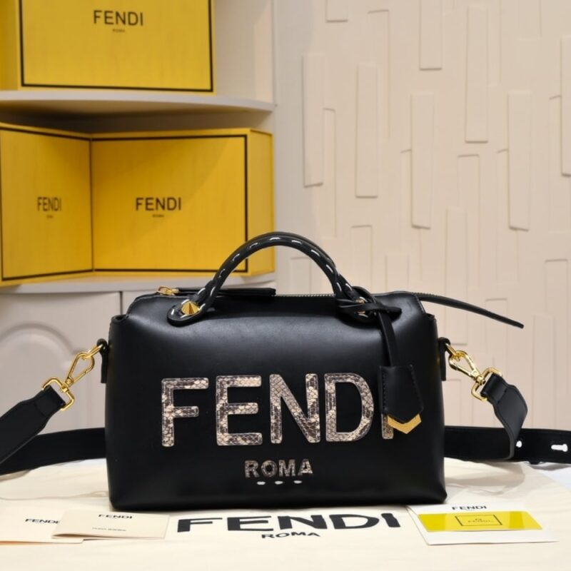 Alternative view of Fendi By The Way Medium Boston Bag Elaphe Black 28Cm