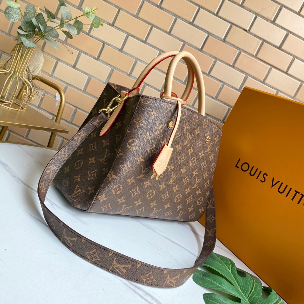 Louis Vuitton Montaigne BB Monogram Coated Canvas Brown 29Cm M41055 - Image 2