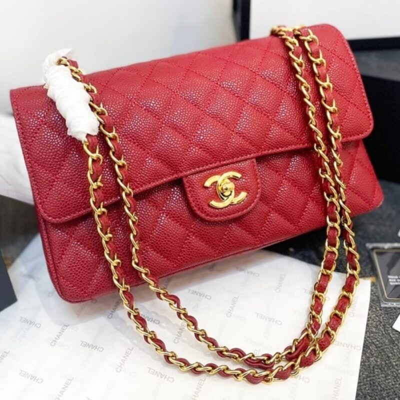 Alternative view of Chanel Medium Classic Flap Bag Dark Red Caviar 26Cm