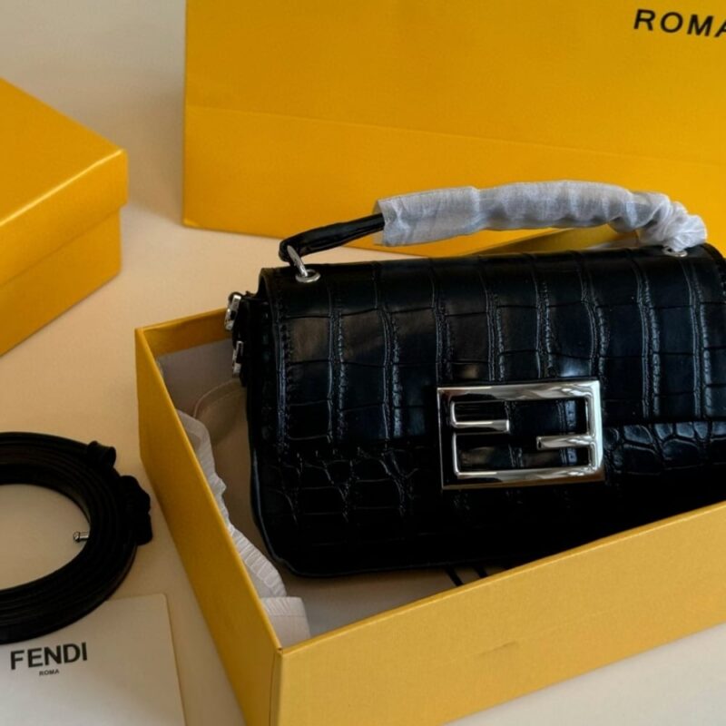 Alternative view of Fendi Baguette With Ff Clasp Black 18Cm 8Br600Anwrf1Cfj