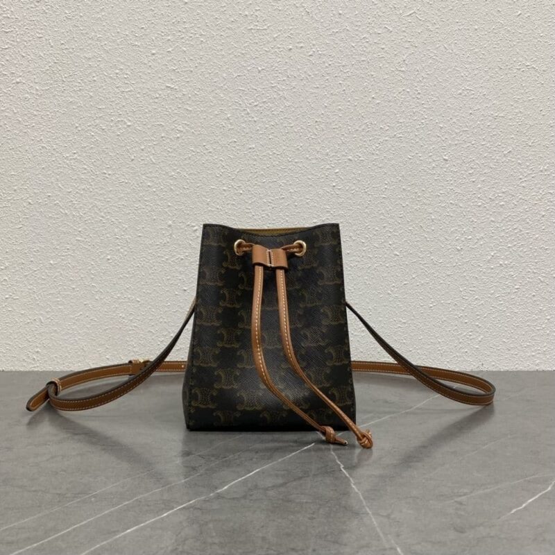 Alternative view of Celine Micro Sailor In Triomphe Canvas Tan 17Cm 10M742Gce 04Lu