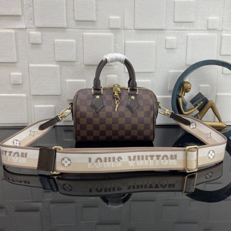 Alternative view of [Super Vip 1:1] Louis Vuitton Speedy Bandoulière 20 Bag Damier Ebene Coated Canvas Brown 20Cm N40489