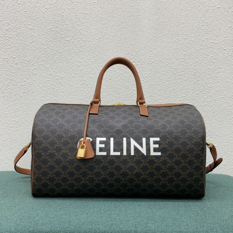 Alternative view of Celine Large Travel Bag In Triomphe Canvas Tan 50Cm 191472Cyx 04Lu