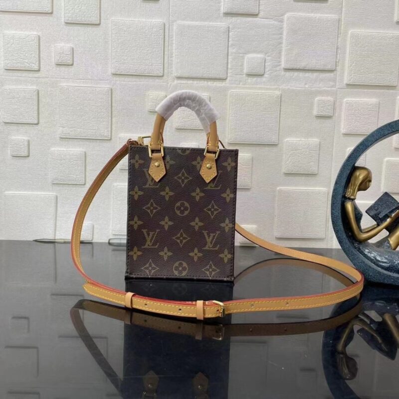 Alternative view of [Super Vip 1:1] Louis Vuitton Petit Sac Plat Bag Monogram Brown 17Cm M81295