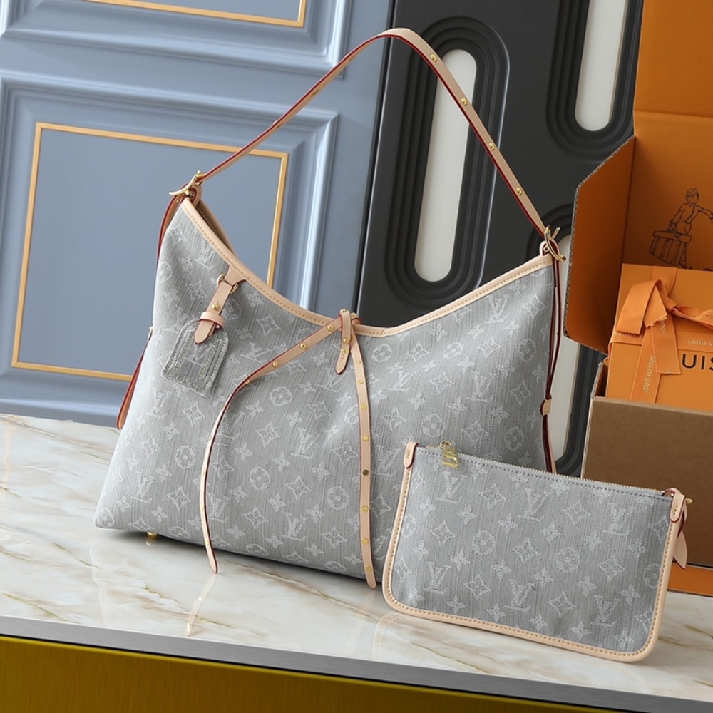 Louis Vuitton Carryall MM Monogram Denim Washed Gray 39Cm M13289 - Image 2