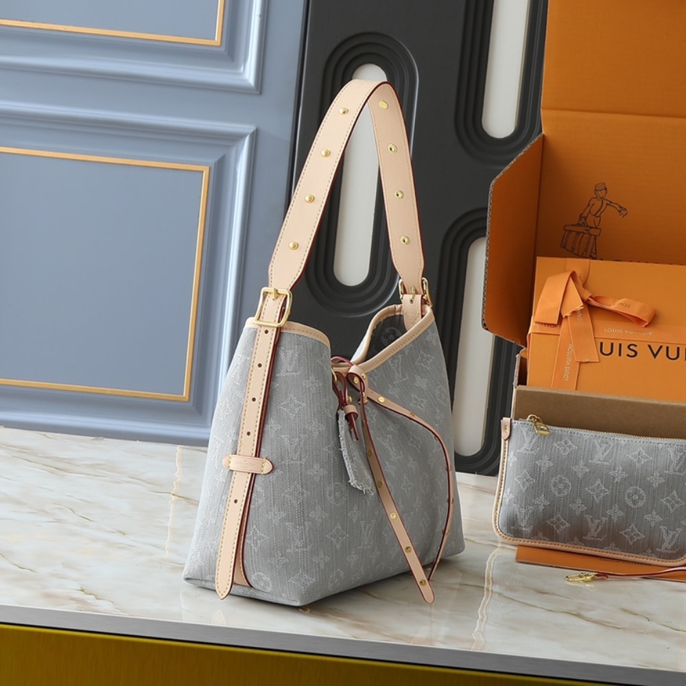 Louis Vuitton Carryall MM Monogram Denim Washed Gray 39Cm M13289 - Image 3