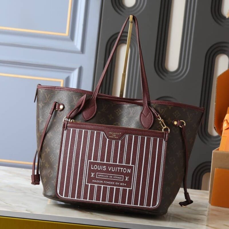 Alternative view of Louis Vuitton Neverfull Inside Out MM Monogram Wine 31Cm M25663