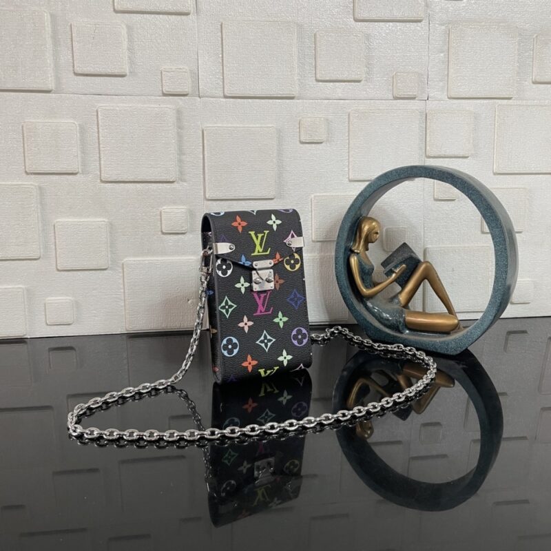 Alternative view of [Super Vip 1:1] Louis Vuitton X Takashi Murakami Phone Pouch Métis Black 17Cm M14098
