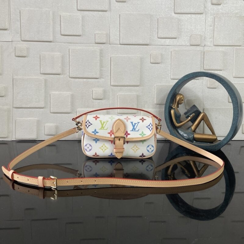 Alternative view of [Super Vip 1:1] Louis Vuitton X Takashi Murakami Nano Diane Bag Multicolored Blanc 19Cm M14194