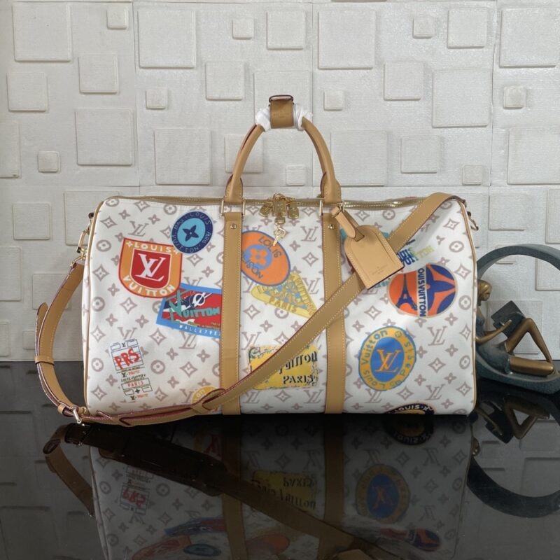 Alternative view of [Super Vip 1:1] Louis Vuitton Keepall Bandoulière 45 Bag Monogram Dune Coated Canvas 45Cm M14736