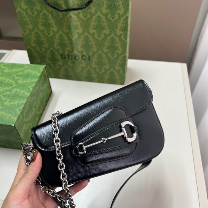 Alternative view of Gucci Horsebit 1955 Small Shoulder Bag Black 25Cm