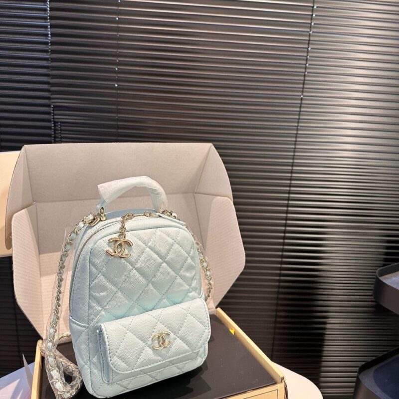 Alternative view of Chanel Classic Mini Backpack Light Gray 12Cm Ap3753 B10583 Naauh