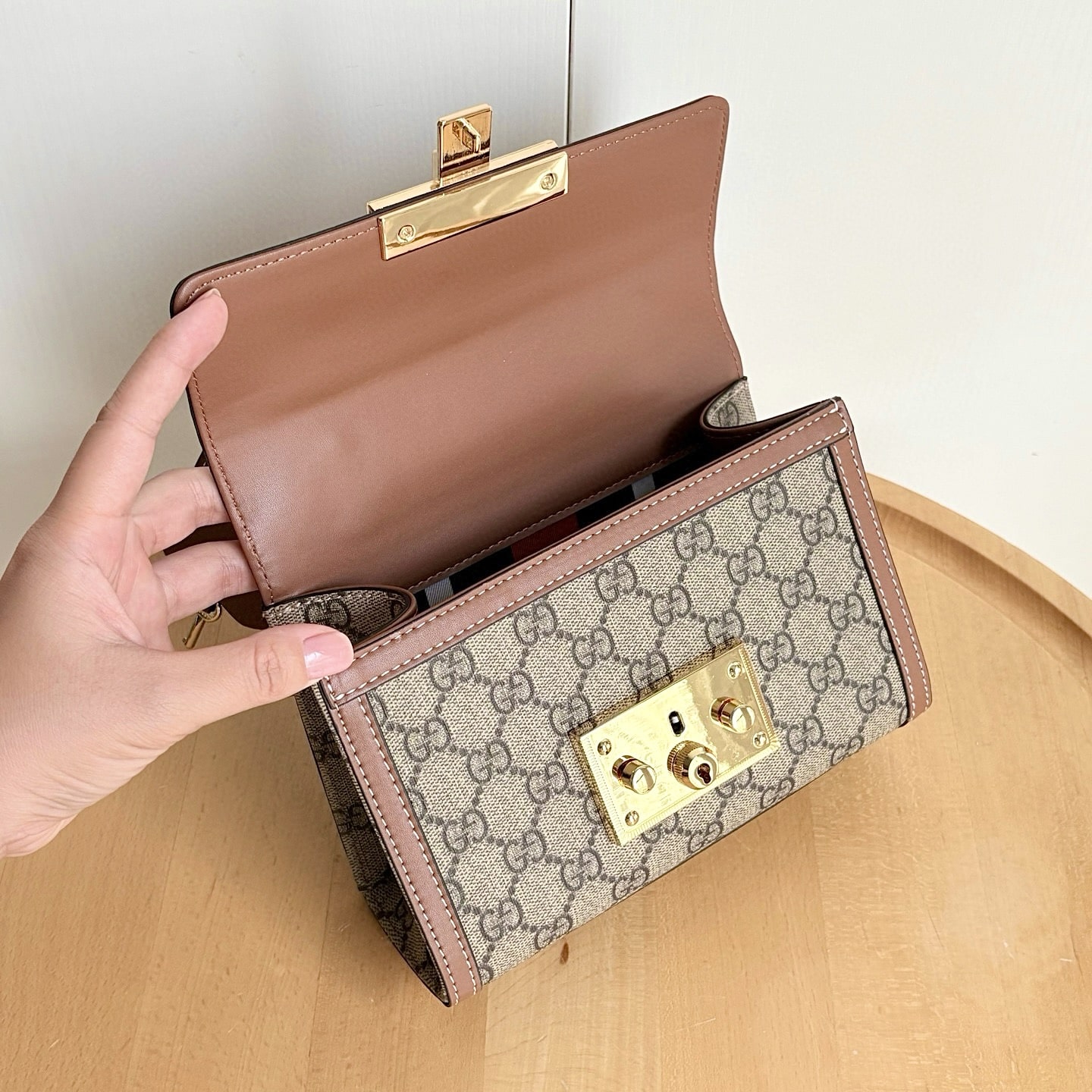 Gucci Padlock Small Top Handle Bag Brown 20Cm 838999 Fad6L 9758 - Image 5