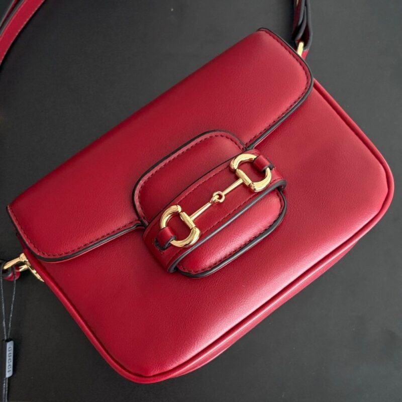 Alternative view of Gucci Horsebit 1955 Aura Mini Shoulder Bag Red 19Cm